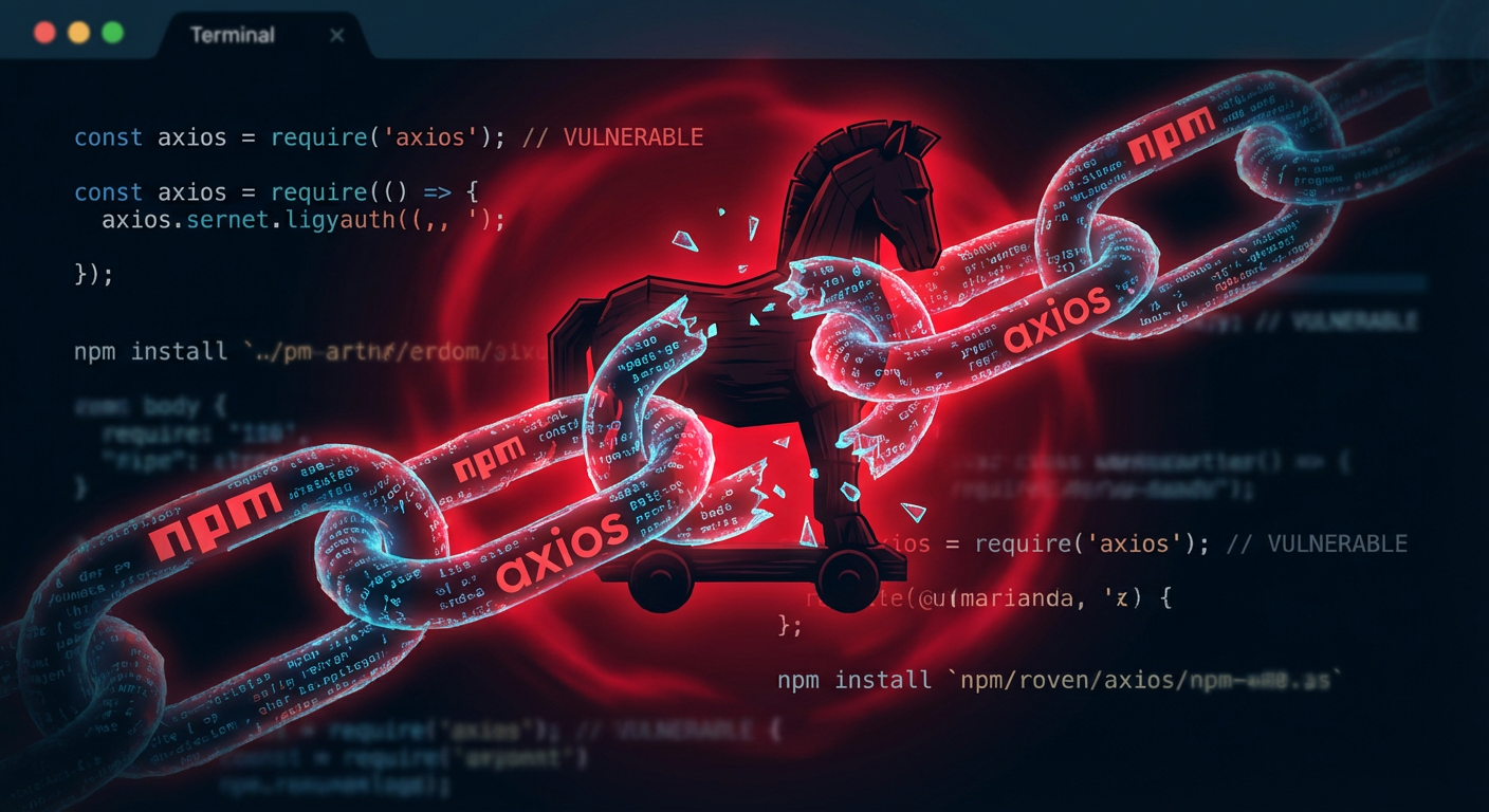 Hackeo masivo a Axios: el ataque de cadena de suministro que compromete millones de proyectos en 1.1 segundos